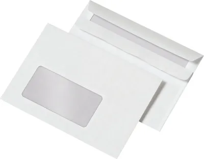 Productafbeelding van mayer-network 30005324 Enveloppen C6 (162x114 mm), met venster, zelfklevend, 72 g/m², 1.000 stuks