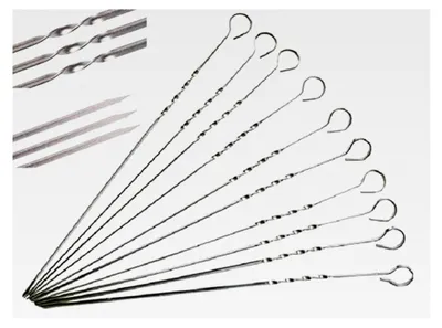 Produktbild von Grillspieße Schaschlikspieße 50 cm Metall Fleischspieße Barbecue Spieße (100)