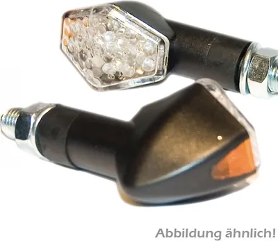 Obrázek produktu pro Indikátor LED Diamantově černé čiré sklo M10 dlouhé E schválení