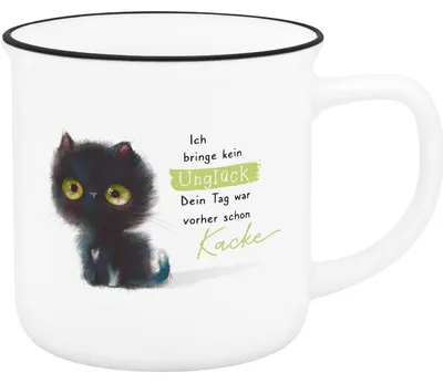 Produktbild von Sheepworld Becher Katze New Bone China Porzellan 350 ml mikrowellen- und spülmaschinengeeignet