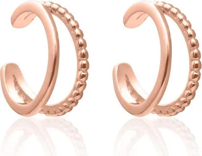 Produktbild von Ohrklemmen für Damen von JEWLIX aus 925er Silber, rosé