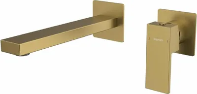 Immagine prodotto di CUBEMIX Miscelatore per lavabo a 2 fori, oro opaco