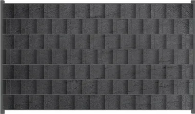 Produktbild von Wallario Zaunsichtschutz mit Motiv Schwarze Schiefertafel Optik - Steintafel für Ein- und Doppelstabmatten Zäune in der Größe 250 x 140 cm
