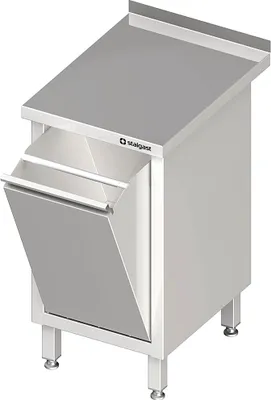 Produktbild von Arbeitsschrank mit Abfallkipper, 450x700x850 mm, mit Aufkantung, verschweißt