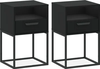 Produktbild von Nachttisch RECTUS 2-er Set, Nachtschrank, Modern, 39x40cm