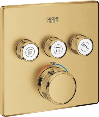 Produktbild von Grohe Grohtherm SmartControl Thermostat mit drei Absperrventilen, 29126GN0