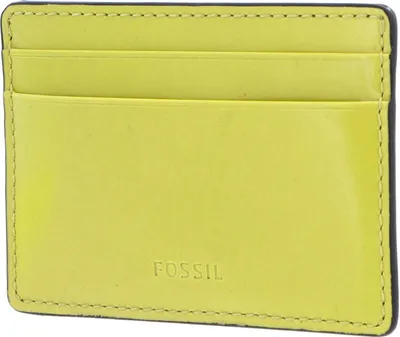 Produktbild von FOSSIL Leder Kartenhalter Benedict Card Case Chartreuse grün