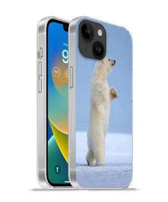 Produktbild von MuchoWow® Handyhülle Schutzhülle Hülle für Apple iPhone 14 - Softcase Eisbär - Lustig - Schnee - Kinder - Jungen - Mädchen - Kind Silikon Softcase Handy Hülle - Mobiltelefonhülle