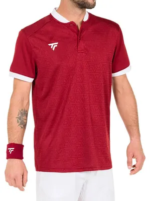 Productafbeelding van Tecnifibre herenpoloshirt, teammodel, mesh-stof, kleur: kardinaalrood, maat: S