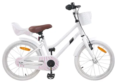 Image de vidaXL Vélo enfant 18 pouces pour enfants de 5 à 7 ans Blanc