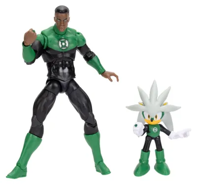 Imagen del producto de Sonic Silver, figura de 7 cm. Linterna verde de 15 cm. Figuras verdes. Verde. Talla única