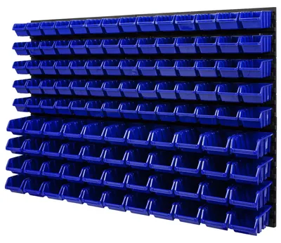 Produktbild von PAFEN Wandregal Stapelboxen - 1152 x 780 mm - 114 tlg. Boxen Lagersystem, MIX95c