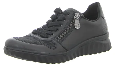 Obrázok produktu pre Rieker 59001 0 dámska pohodlná šnurovacia nízka obuv čierna, čierna, veľkosť 37