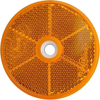 Produktbild von Runder Rückstrahler 60 mm mit Montageloch 6mm [orange]