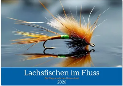 Produktbild von Lachsfischen im Fluss (Wandkalender 2026 DIN A2 quer), CALVENDO Monatskalender