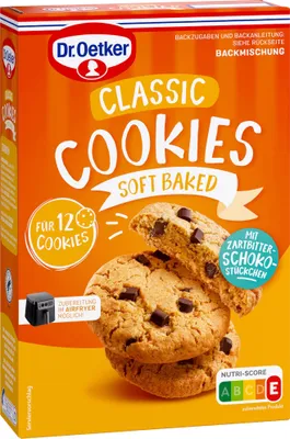 Produktbild von Dr. Oetker Classic Cookies Backmischung leicht knusprig Packung 395g
