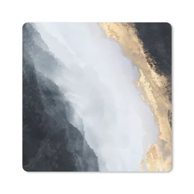 Produktbild von MuchoWow® Mauspad Mousepad Abstrakt - Farbe - Gold - Schwarz - Marmor 30x30 cm - Mousepads - Maus Mat - Pad - Mausunterlage - Gaming