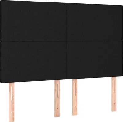 Produktbild von vidaXL Kopfteil Schwarz 144x5x118/128 cm Stoff