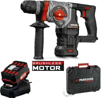 Produktbild von PARKSIDE PERFORMANCE Akku Kombihammer 20 Volt PKHAP 20-Li 4 Ah Akku Ladegerät