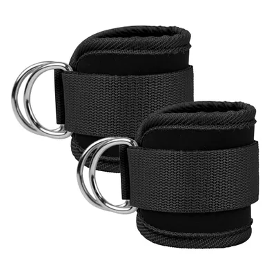 Produktbild von für Fitness Training am Kabelzug - Ankle Straps für Frauen und Männer,(Schwarz)
