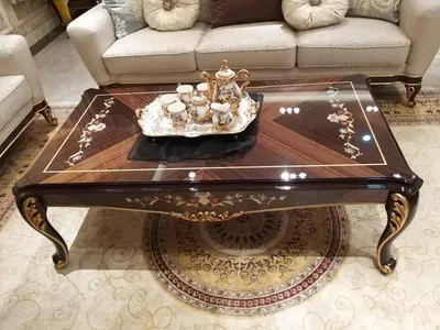Produktbild von Edler Designer Klassischer Couchtisch Beistelltisch Sofa Wohnzimmer Tisch Holz