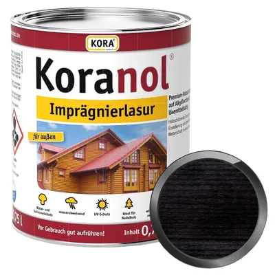 Produktbild von KORA Koranol Imprägnierlasur 0.75 Liter Ebenholz