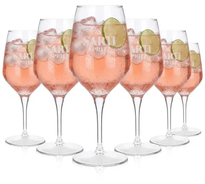 Produktbild von 6x Sarti Glas 0,44l Weingläser Cocktailgläser Sarti Rosa Spritz Aperitif Drink, KI-generiertes Bild