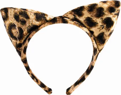 Produktbild von Gemusterte Leoparden Ohren als Haarreif