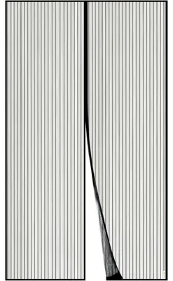 Image de Porte anti-moustiques magnétique, protection contre les insectes, 130x240 cm, noire
