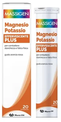 Immagine prodotto di Massigen Magnesio Potassio Plus 20 Compresse Effervescenti