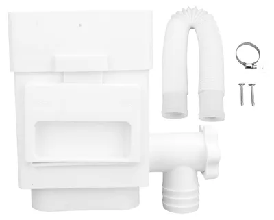 Productafbeelding van Regenwaterfilter, weersbestendig, ruimtebesparend, dakgootadapter voor afvoerpijpen van 7,6 cm tot 10,2 cm, wit
