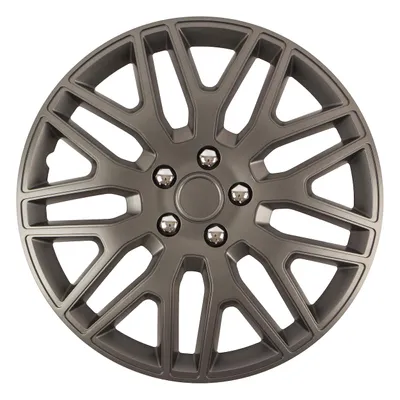 Produktbild von Felgendeckel DAKAR NC 14" Graphit mit Chromschrauben für Stahlfelgen