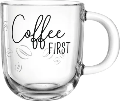 Produktbild von Leonardo Tasse Ufficio Coffee First, Kaffeetasse, Becher, Glastasse, Kalk-Natron-Glas, 400 ml, 047077
