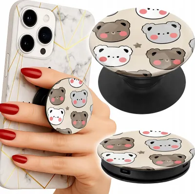 Image de Porte-téléphone Popsocket à doigts/support pour ours pour enfants
