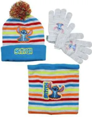 Produktbild von Disney Stitch Set Kinder Herbst 3tlg Set Wintermütze Snood Handschuhe Gr. 52- 54 – 52