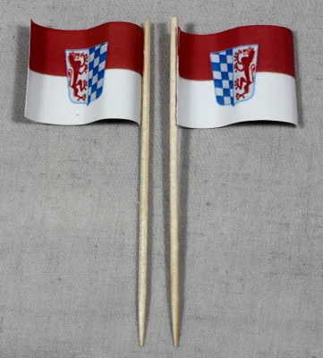 Produktbild von Party-Picker Flagge Niederbayern Papierfähnchen in Spitzenqualität 25 Stück Beutel