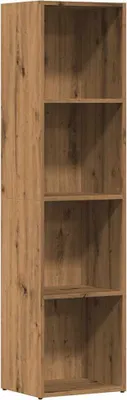 Image de Bibliothèque chêne artisanal 36x30x143 cm bois d'ingénierie
