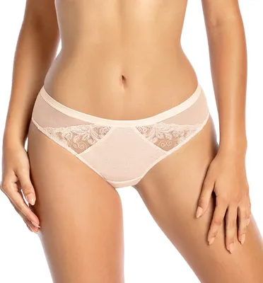 Produktbild von Gaia Dame Slip Brazilian Stickerei Tüll Netz Geblümt Unterhose 1026B Ada, Beige, L