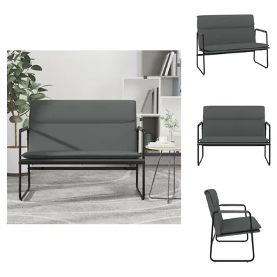 Zdjęcie produktu dla vidaXL Ławka ciemnoszara 100x64x80 cm tkanina - Ławki