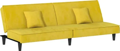 Obrázek produktu pro rozkládací pohovka vidaXL Yellow Velvet