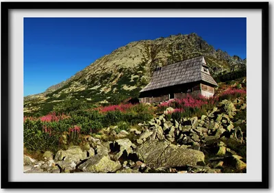 Produktbild von Bild - Bilderrahmen - 100 cm x 70 cm - MDF - Rahmen - Foto - Wandkunst Bacówka im Tal