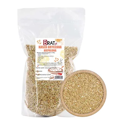 Obrázok produktu pre Nepražená pohánková krupica 1kg Brat.pl