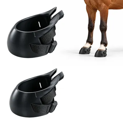 Hufschuhe für Pferde, Gummi, Größe L, schwarz, 2 Stück