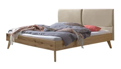 Produktbild von HASENA Massivholzbett Matteo Wildbuche Kopfteil beige 140x200
