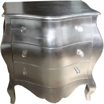 Obrázok produktu pre Casa Padrino Baroková komoda strieborná 105 x 64 x 92,5 cm - Ručne vyrábaný unikát