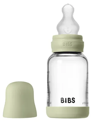 Productafbeelding van Bibs glazen babyfles, rond, 120 ml