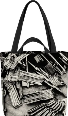 Produktbild von VOID Schlüssel Retro Vintage Tasche 33x33x14cm,15l Einkaufs-Beutel Shopper Einkaufs-Tasche Bag