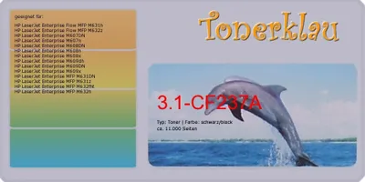 Immagine prodotto di toner nero 3.1-CF237A [ con chip ] compatibile con HP CF237A [ 37A ] pagine: 11.000