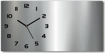 Produktbild von Wanduhr aus Glas – 60x30 cm - Glasbild - Glasuhr - Gehärtetes Glas - schwarze-zeiger - Metall-Hintergrund