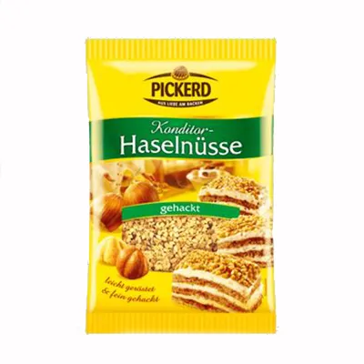 Produktbild von Pickerd Konditor Haselnüsse gehackt leicht geröstet fein gehackt 100g